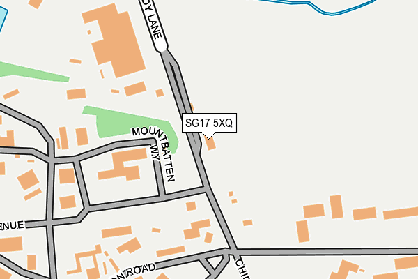 SG17 5XQ map - OS OpenMap – Local (Ordnance Survey) SG17 5XQ map - OS OpenMap – Local (Ordnance Survey)