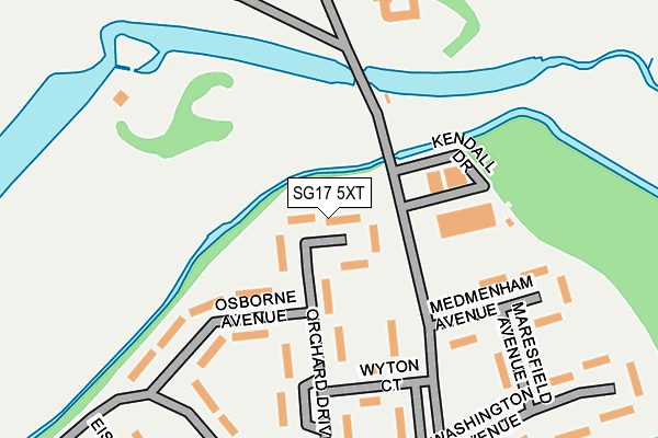 SG17 5XT map - OS OpenMap – Local (Ordnance Survey) SG17 5XT map - OS OpenMap – Local (Ordnance Survey)