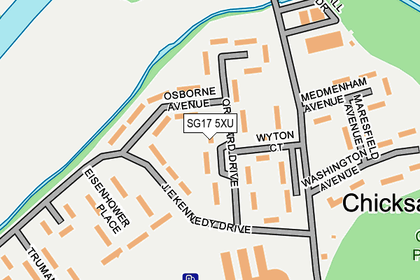 SG17 5XU map - OS OpenMap – Local (Ordnance Survey) SG17 5XU map - OS OpenMap – Local (Ordnance Survey)