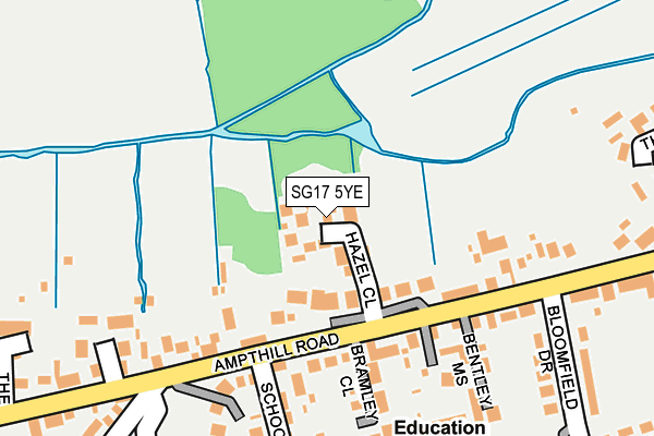 SG17 5YE map - OS OpenMap – Local (Ordnance Survey) SG17 5YE map - OS OpenMap – Local (Ordnance Survey)