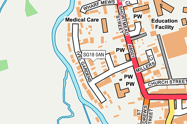 SG18 0AN map - OS OpenMap – Local (Ordnance Survey) SG18 0AN map - OS OpenMap – Local (Ordnance Survey)