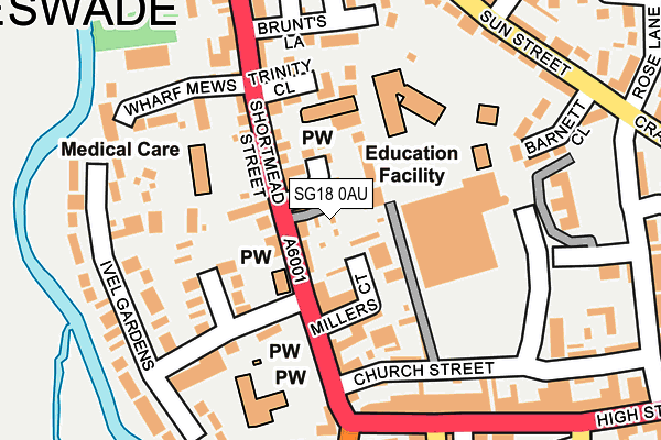 SG18 0AU map - OS OpenMap – Local (Ordnance Survey) SG18 0AU map - OS OpenMap – Local (Ordnance Survey)