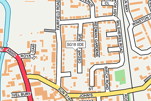 SG18 0DE map - OS OpenMap – Local (Ordnance Survey) SG18 0DE map - OS OpenMap – Local (Ordnance Survey)