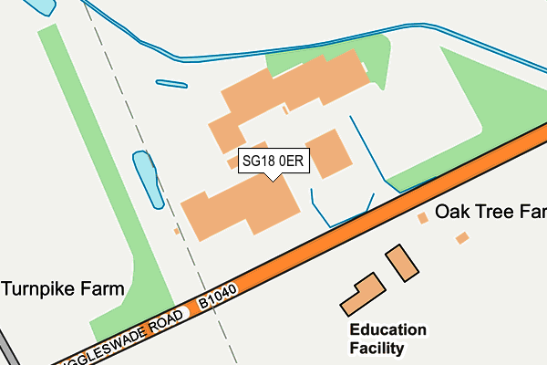SG18 0ER map - OS OpenMap – Local (Ordnance Survey) SG18 0ER map - OS OpenMap – Local (Ordnance Survey)