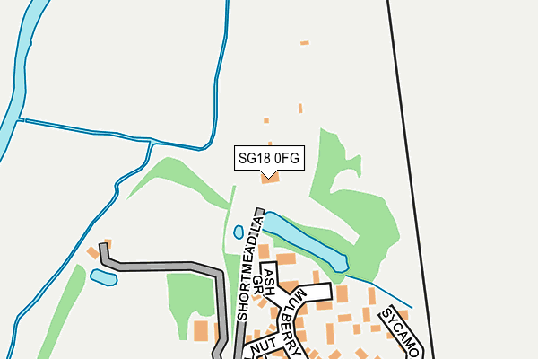 SG18 0FG map - OS OpenMap – Local (Ordnance Survey) SG18 0FG map - OS OpenMap – Local (Ordnance Survey)
