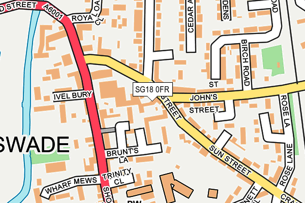 SG18 0FR map - OS OpenMap – Local (Ordnance Survey) SG18 0FR map - OS OpenMap – Local (Ordnance Survey)