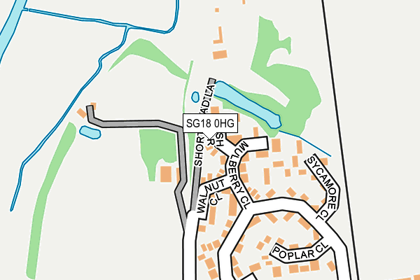 SG18 0HG map - OS OpenMap – Local (Ordnance Survey) SG18 0HG map - OS OpenMap – Local (Ordnance Survey)