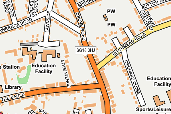 SG18 0HJ map - OS OpenMap – Local (Ordnance Survey) SG18 0HJ map - OS OpenMap – Local (Ordnance Survey)