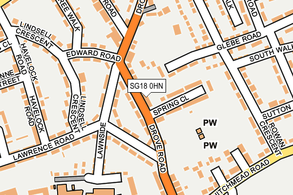 SG18 0HN map - OS OpenMap – Local (Ordnance Survey) SG18 0HN map - OS OpenMap – Local (Ordnance Survey)