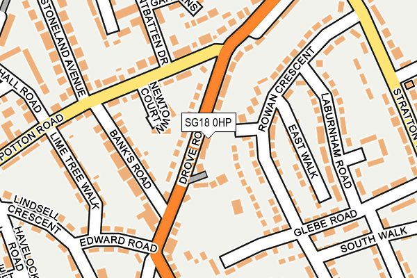 SG18 0HP map - OS OpenMap – Local (Ordnance Survey) SG18 0HP map - OS OpenMap – Local (Ordnance Survey)