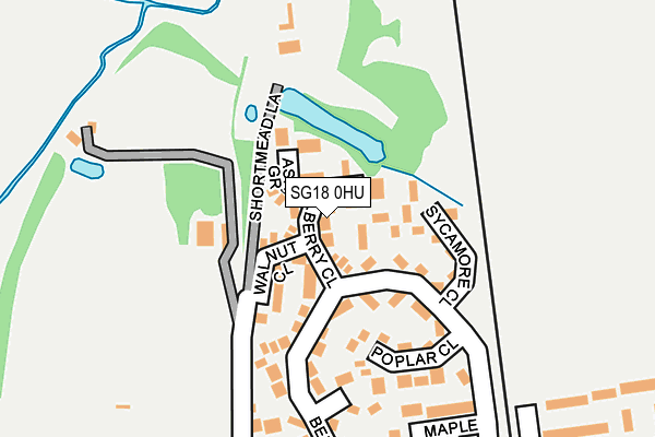 SG18 0HU map - OS OpenMap – Local (Ordnance Survey) SG18 0HU map - OS OpenMap – Local (Ordnance Survey)
