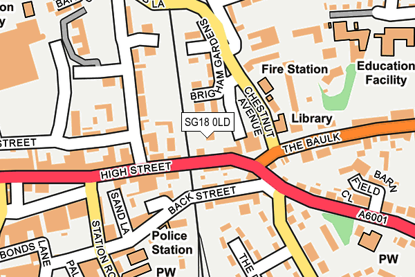 SG18 0LD map - OS OpenMap – Local (Ordnance Survey) SG18 0LD map - OS OpenMap – Local (Ordnance Survey)