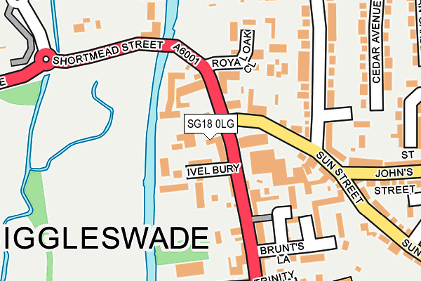 SG18 0LG map - OS OpenMap – Local (Ordnance Survey) SG18 0LG map - OS OpenMap – Local (Ordnance Survey)