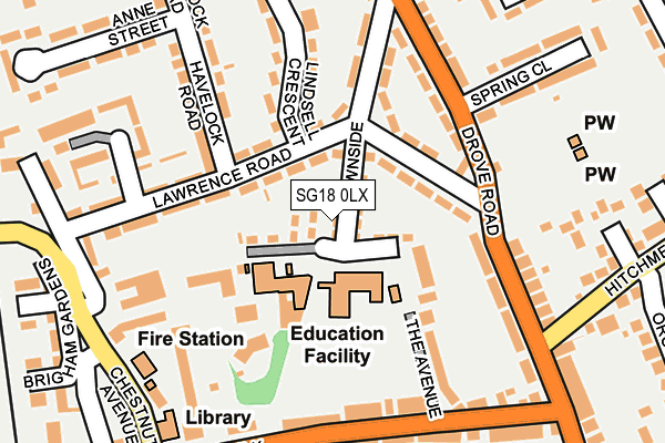 SG18 0LX map - OS OpenMap – Local (Ordnance Survey) SG18 0LX map - OS OpenMap – Local (Ordnance Survey)