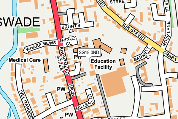 SG18 0ND map - OS OpenMap – Local (Ordnance Survey) SG18 0ND map - OS OpenMap – Local (Ordnance Survey)