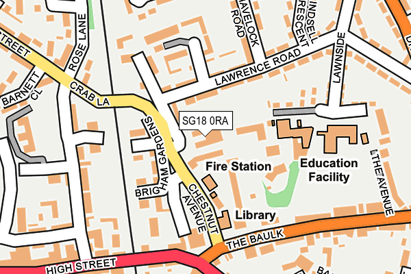 SG18 0RA map - OS OpenMap – Local (Ordnance Survey) SG18 0RA map - OS OpenMap – Local (Ordnance Survey)