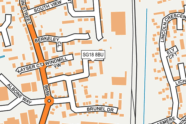 SG18 8BU map - OS OpenMap – Local (Ordnance Survey) SG18 8BU map - OS OpenMap – Local (Ordnance Survey)