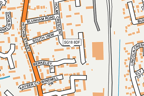 SG18 8DF map - OS OpenMap – Local (Ordnance Survey) SG18 8DF map - OS OpenMap – Local (Ordnance Survey)