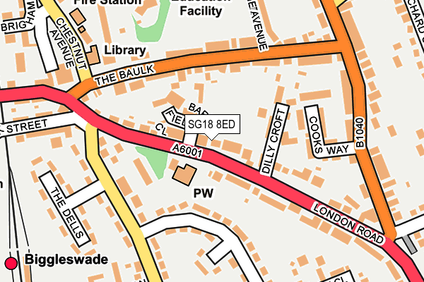 SG18 8ED map - OS OpenMap – Local (Ordnance Survey) SG18 8ED map - OS OpenMap – Local (Ordnance Survey)