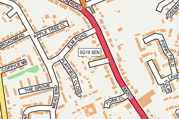 SG18 8EN map - OS OpenMap – Local (Ordnance Survey) SG18 8EN map - OS OpenMap – Local (Ordnance Survey)