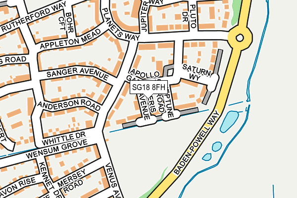 SG18 8FH map - OS OpenMap – Local (Ordnance Survey) SG18 8FH map - OS OpenMap – Local (Ordnance Survey)