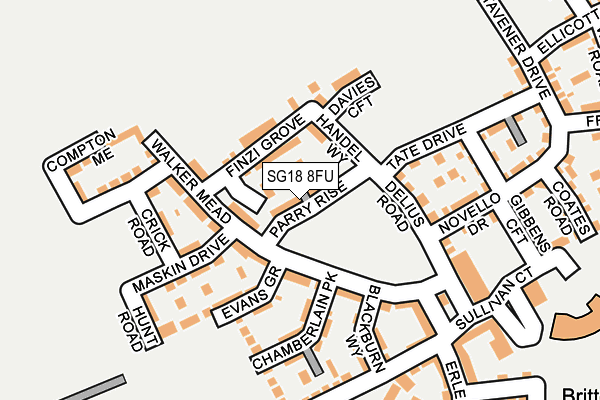SG18 8FU map - OS OpenMap – Local (Ordnance Survey) SG18 8FU map - OS OpenMap – Local (Ordnance Survey)