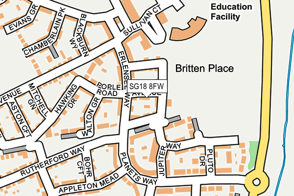 SG18 8FW map - OS OpenMap – Local (Ordnance Survey) SG18 8FW map - OS OpenMap – Local (Ordnance Survey)
