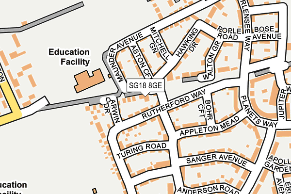 SG18 8GE map - OS OpenMap – Local (Ordnance Survey) SG18 8GE map - OS OpenMap – Local (Ordnance Survey)
