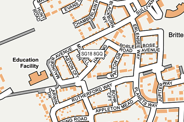 SG18 8GQ map - OS OpenMap – Local (Ordnance Survey) SG18 8GQ map - OS OpenMap – Local (Ordnance Survey)