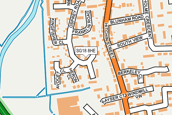 SG18 8HE map - OS OpenMap – Local (Ordnance Survey) SG18 8HE map - OS OpenMap – Local (Ordnance Survey)