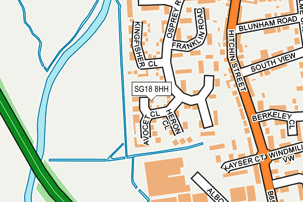 SG18 8HH map - OS OpenMap – Local (Ordnance Survey) SG18 8HH map - OS OpenMap – Local (Ordnance Survey)