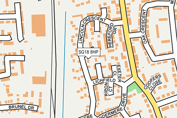 SG18 8HP map - OS OpenMap – Local (Ordnance Survey) SG18 8HP map - OS OpenMap – Local (Ordnance Survey)