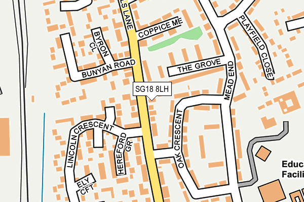 SG18 8LH map - OS OpenMap – Local (Ordnance Survey) SG18 8LH map - OS OpenMap – Local (Ordnance Survey)