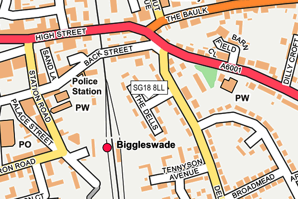 SG18 8LL map - OS OpenMap – Local (Ordnance Survey) SG18 8LL map - OS OpenMap – Local (Ordnance Survey)