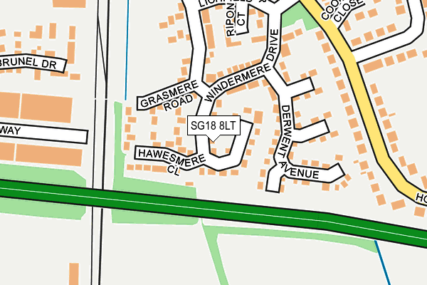 SG18 8LT map - OS OpenMap – Local (Ordnance Survey) SG18 8LT map - OS OpenMap – Local (Ordnance Survey)