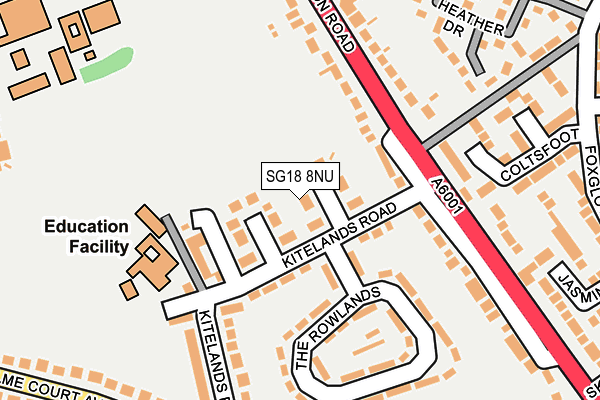 SG18 8NU map - OS OpenMap – Local (Ordnance Survey) SG18 8NU map - OS OpenMap – Local (Ordnance Survey)