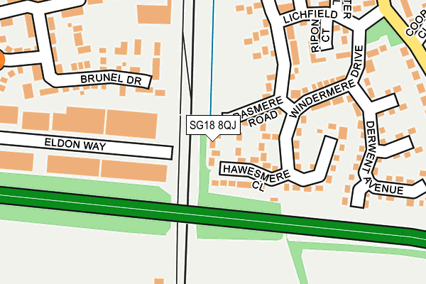 SG18 8QJ map - OS OpenMap – Local (Ordnance Survey) SG18 8QJ map - OS OpenMap – Local (Ordnance Survey)