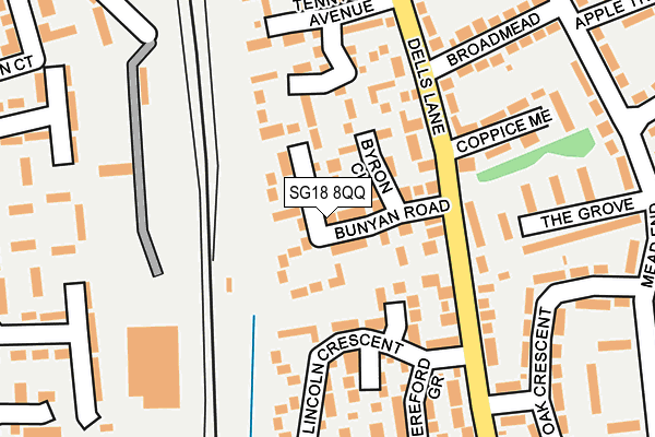 SG18 8QQ map - OS OpenMap – Local (Ordnance Survey) SG18 8QQ map - OS OpenMap – Local (Ordnance Survey)