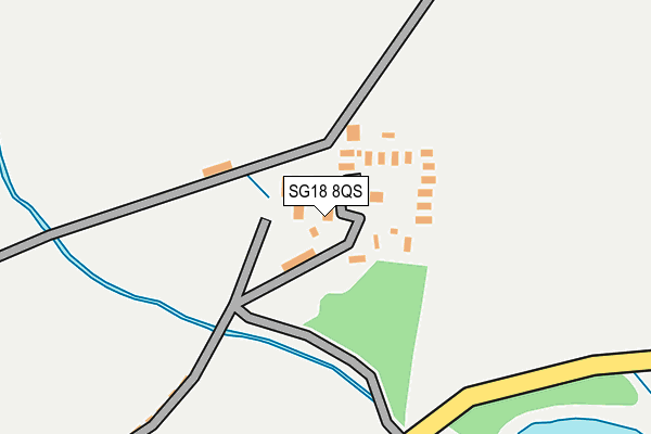 SG18 8QS map - OS OpenMap – Local (Ordnance Survey)