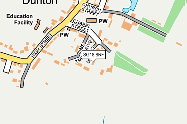 SG18 8RF map - OS OpenMap – Local (Ordnance Survey) SG18 8RF map - OS OpenMap – Local (Ordnance Survey)