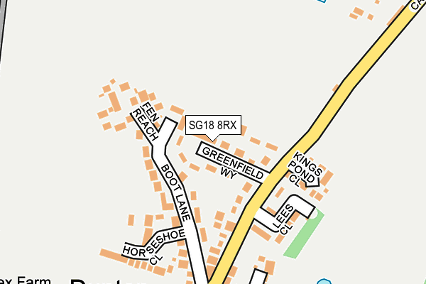 SG18 8RX map - OS OpenMap – Local (Ordnance Survey) SG18 8RX map - OS OpenMap – Local (Ordnance Survey)