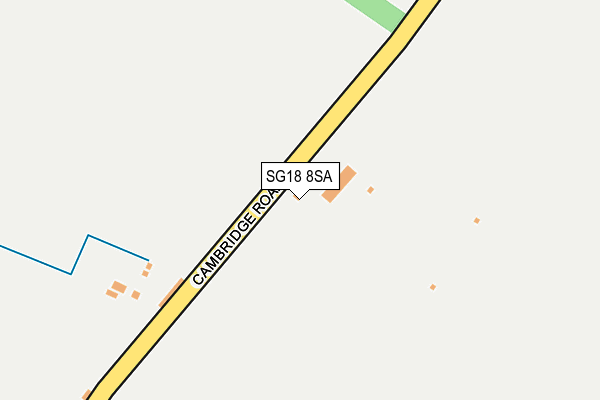 SG18 8SA map - OS OpenMap – Local (Ordnance Survey) SG18 8SA map - OS OpenMap – Local (Ordnance Survey)