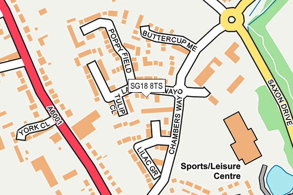 SG18 8TS map - OS OpenMap – Local (Ordnance Survey) SG18 8TS map - OS OpenMap – Local (Ordnance Survey)