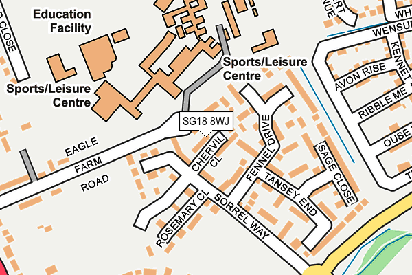 SG18 8WJ map - OS OpenMap – Local (Ordnance Survey) SG18 8WJ map - OS OpenMap – Local (Ordnance Survey)