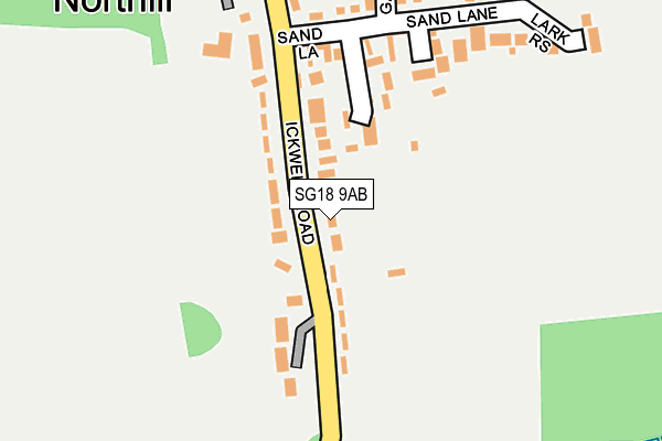 SG18 9AB map - OS OpenMap – Local (Ordnance Survey) SG18 9AB map - OS OpenMap – Local (Ordnance Survey)