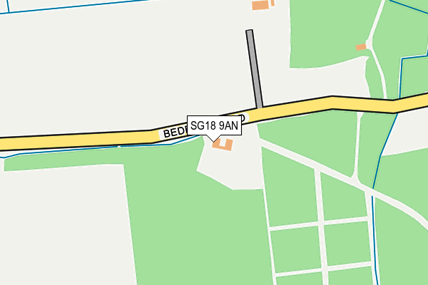 SG18 9AN map - OS OpenMap – Local (Ordnance Survey) SG18 9AN map - OS OpenMap – Local (Ordnance Survey)