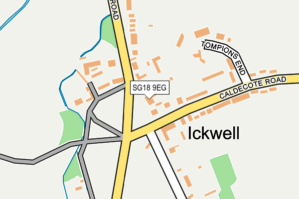 SG18 9EG map - OS OpenMap – Local (Ordnance Survey)
