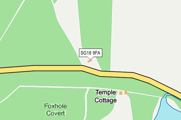 SG18 9FA map - OS OpenMap – Local (Ordnance Survey)