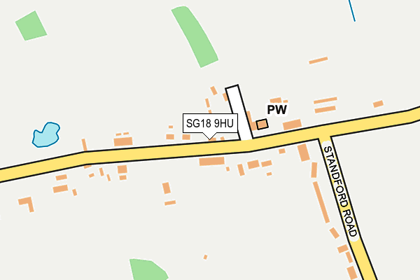 SG18 9HU map - OS OpenMap – Local (Ordnance Survey) SG18 9HU map - OS OpenMap – Local (Ordnance Survey)