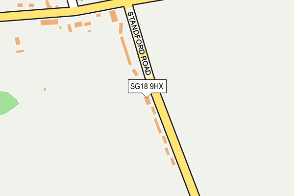 SG18 9HX map - OS OpenMap – Local (Ordnance Survey)